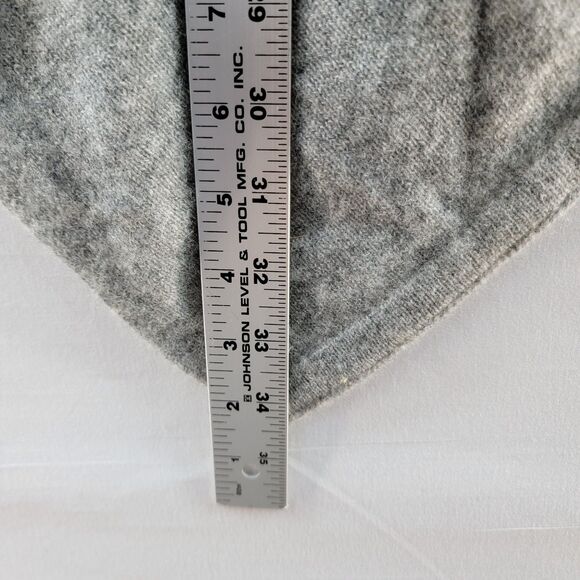 Rachel Zoe 2 Ply Gray 100% Cashmere Poncho Sweater Fits All Women's One Size - Picture 5 of 6